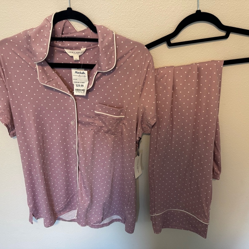 Pink Polka Dot Pajama Set brand new with tags